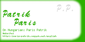 patrik paris business card